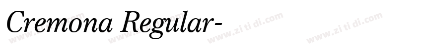 Cremona Regular字体转换
